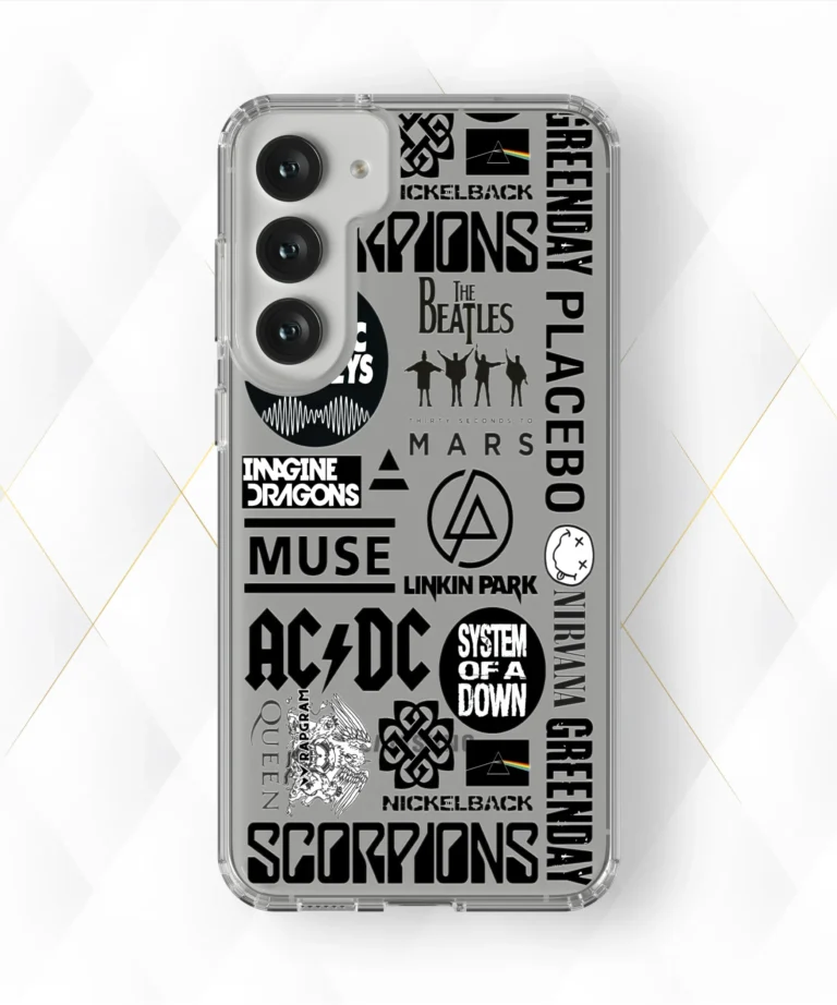 Rockbands Collage Clear Case