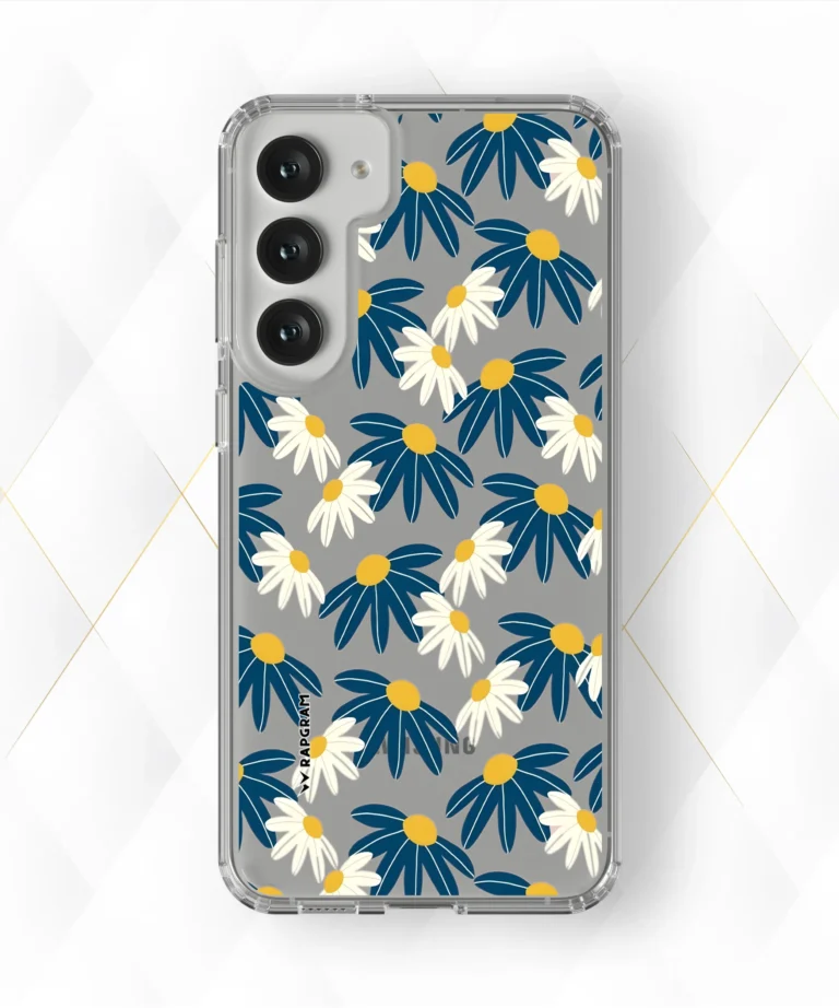 Blue Blooms Clear Case