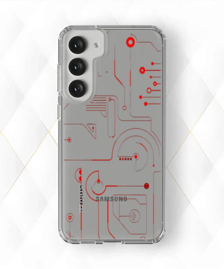 Red Circuit Clear Case