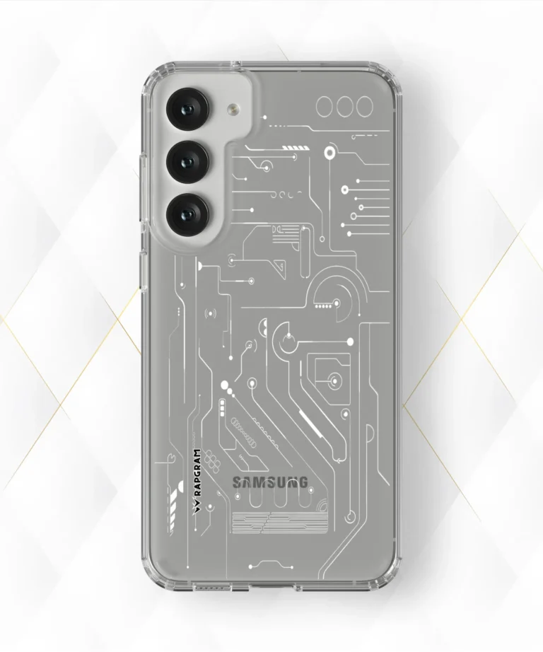 Grey Circuit Clear Case