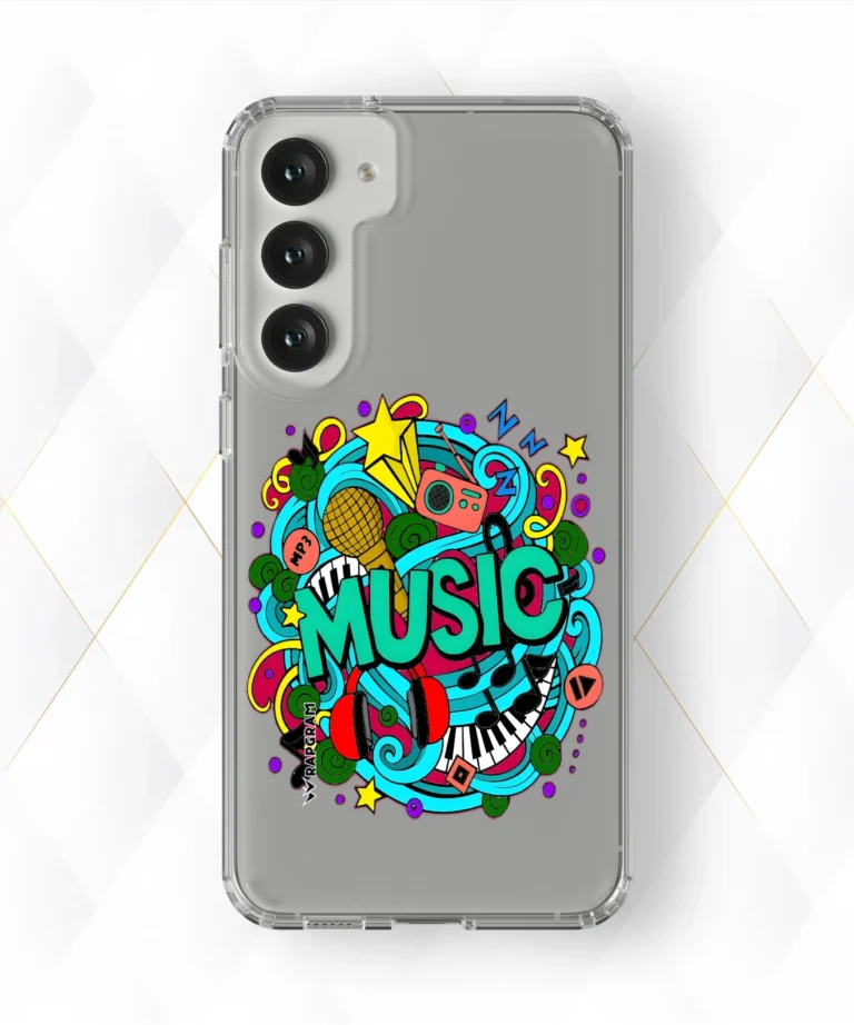 Music Swirls Clear Case