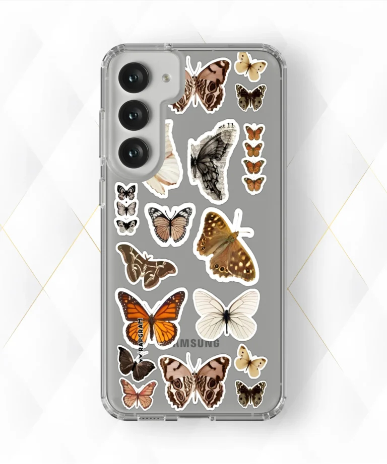 Butterfly Stamps Clear Case