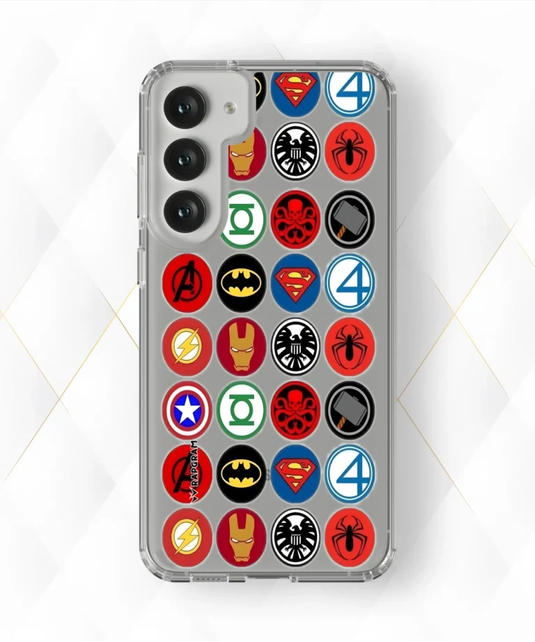 Superhero Stamps Clear Case