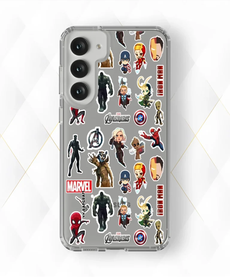 Superhero Figures Clear Case