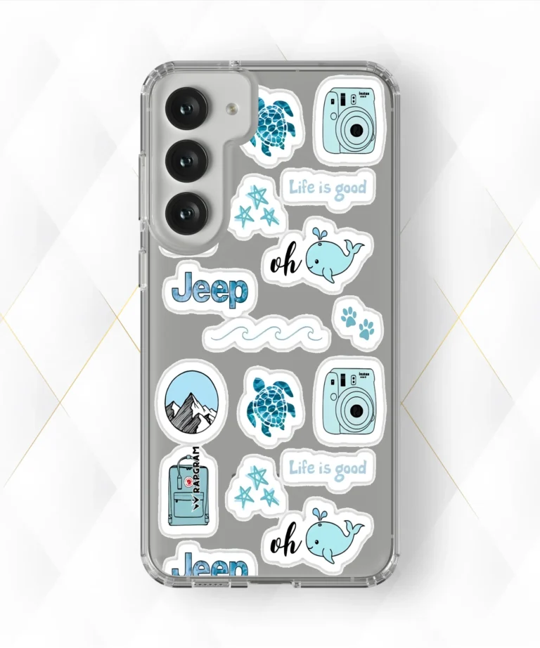 Blue Jeep Clear Case