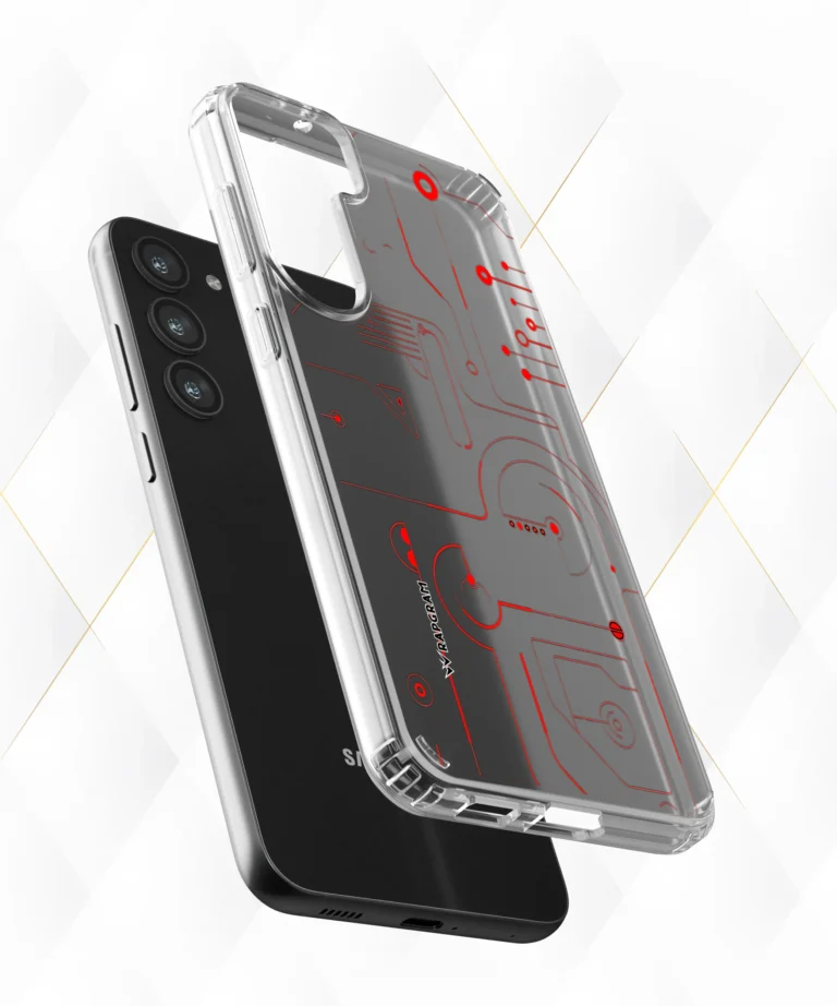 Red Circuit Clear Case