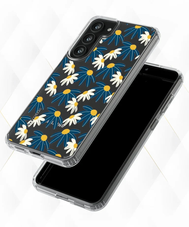 Blue Blooms Clear Case
