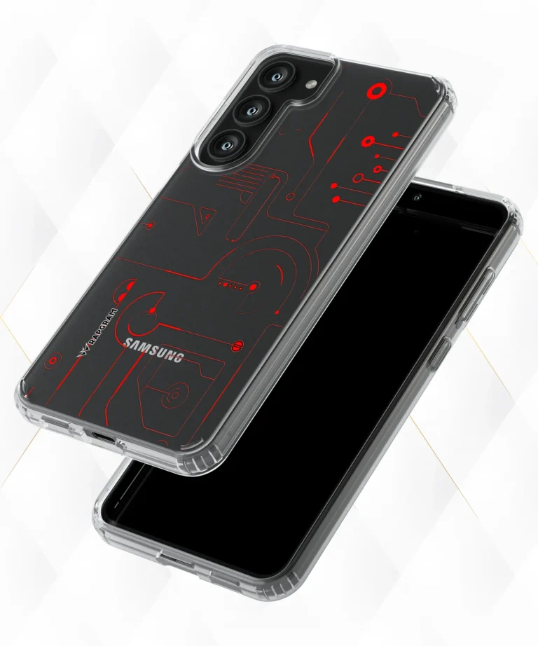 Red Circuit Clear Case