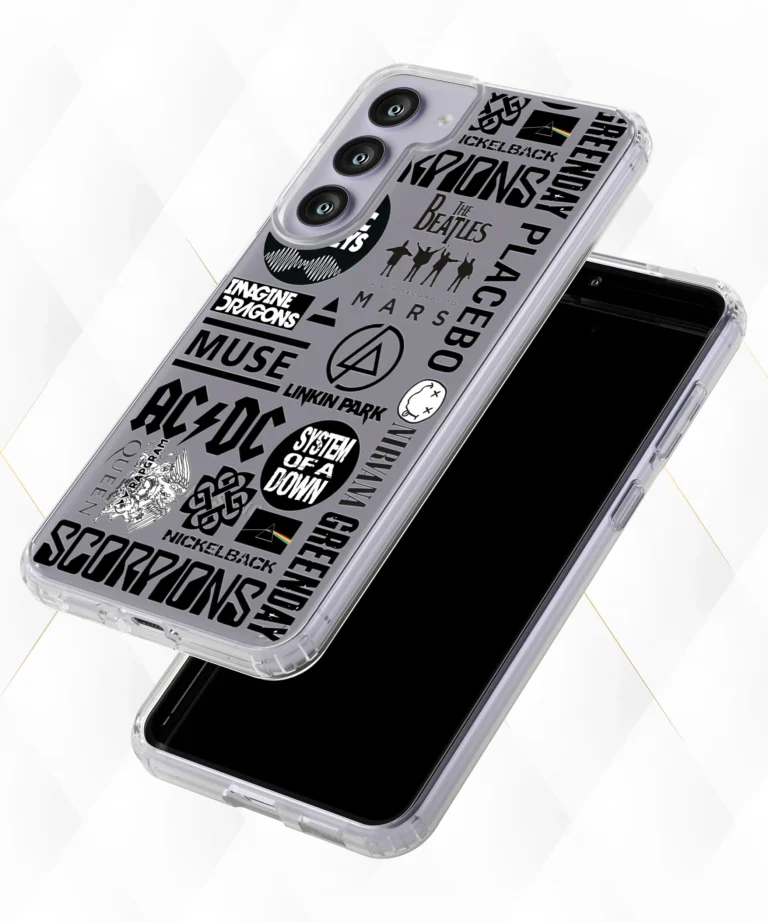 Rockbands Collage Clear Case