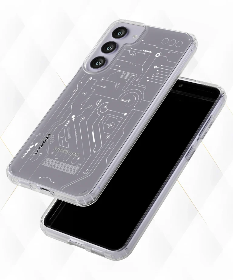 Grey Circuit Clear Case