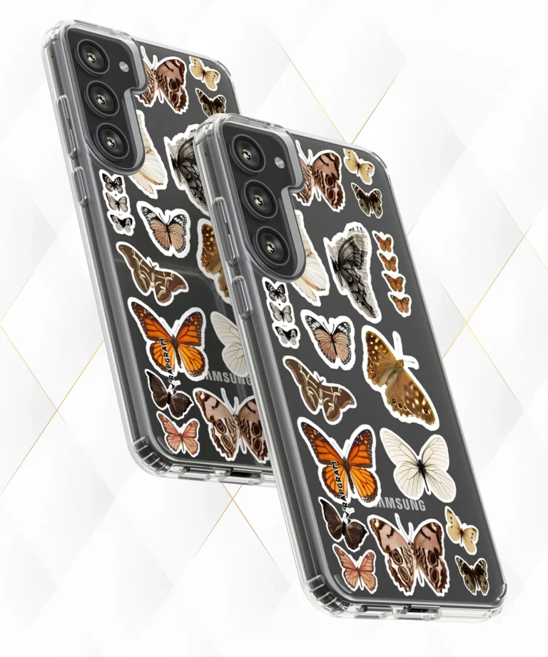 Butterfly Stamps Clear Case