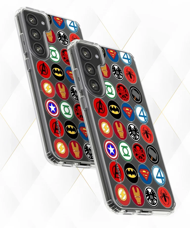 Superhero Stamps Clear Case