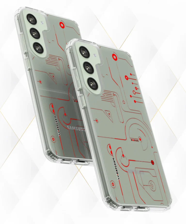 Red Circuit Clear Case