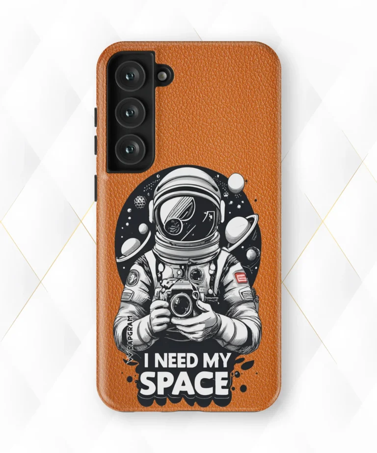 Need Space Peach Leather Case