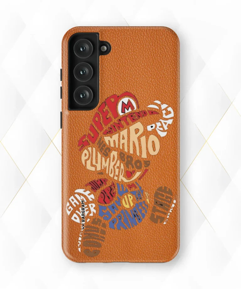 Mario Staged Peach Leather Case