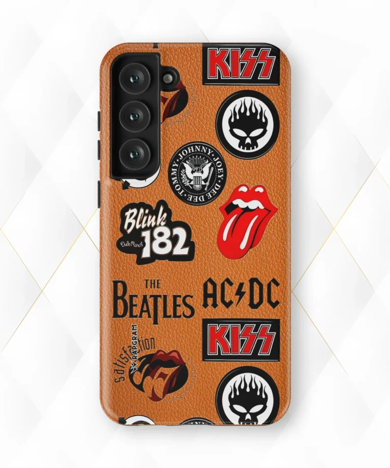 Kiss ACDC Peach Leather Case