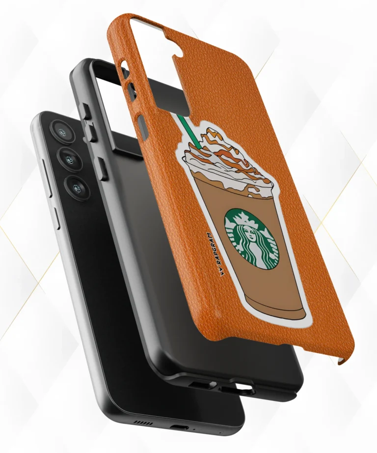 Starbucks Drink Peach Leather Case