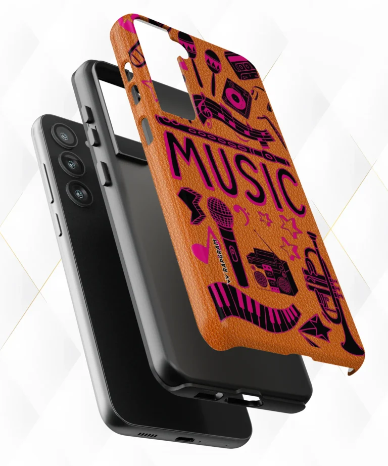 Music Connect Peach Leather Case