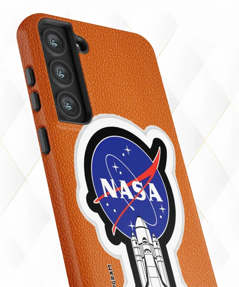 Nasa Space Peach Leather Case