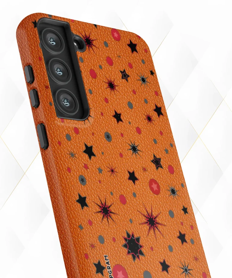 RedStars Peach Leather Case