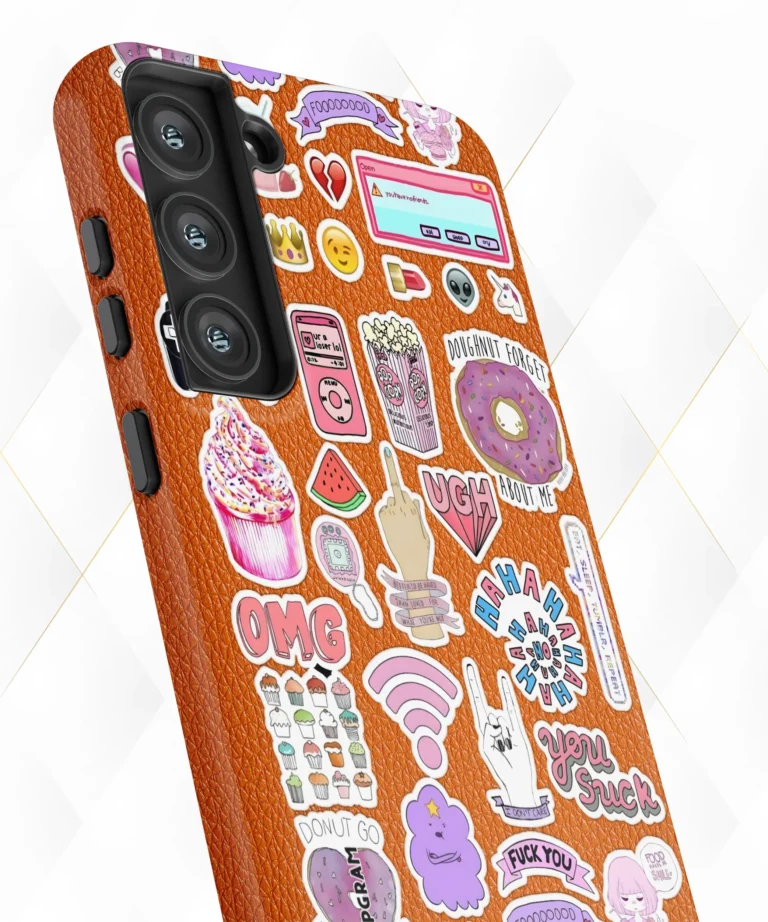 OMG Flip Peach Leather Case