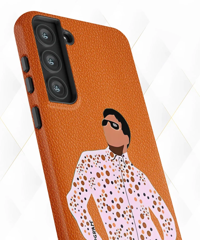 Hera Pheri Peach Leather Case