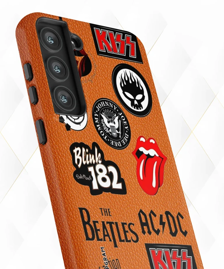 Kiss ACDC Peach Leather Case