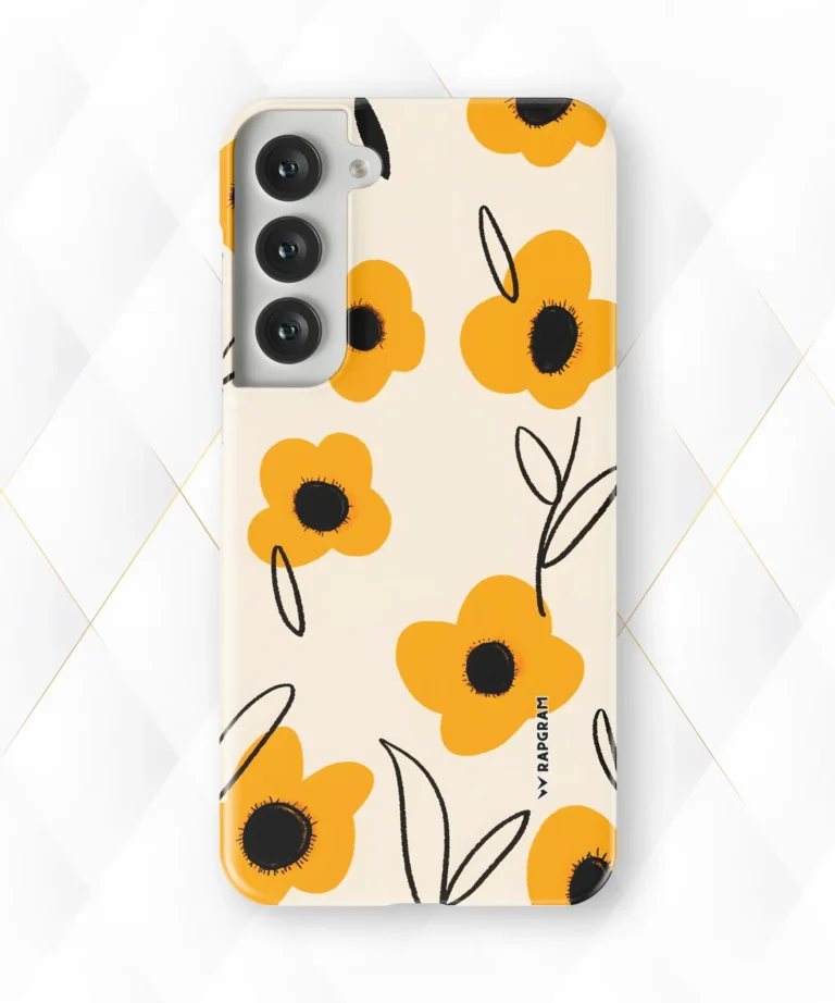 Orange Flowers Hard Case