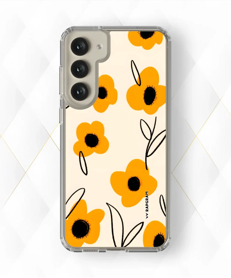 Orange Flowers Silicone Case