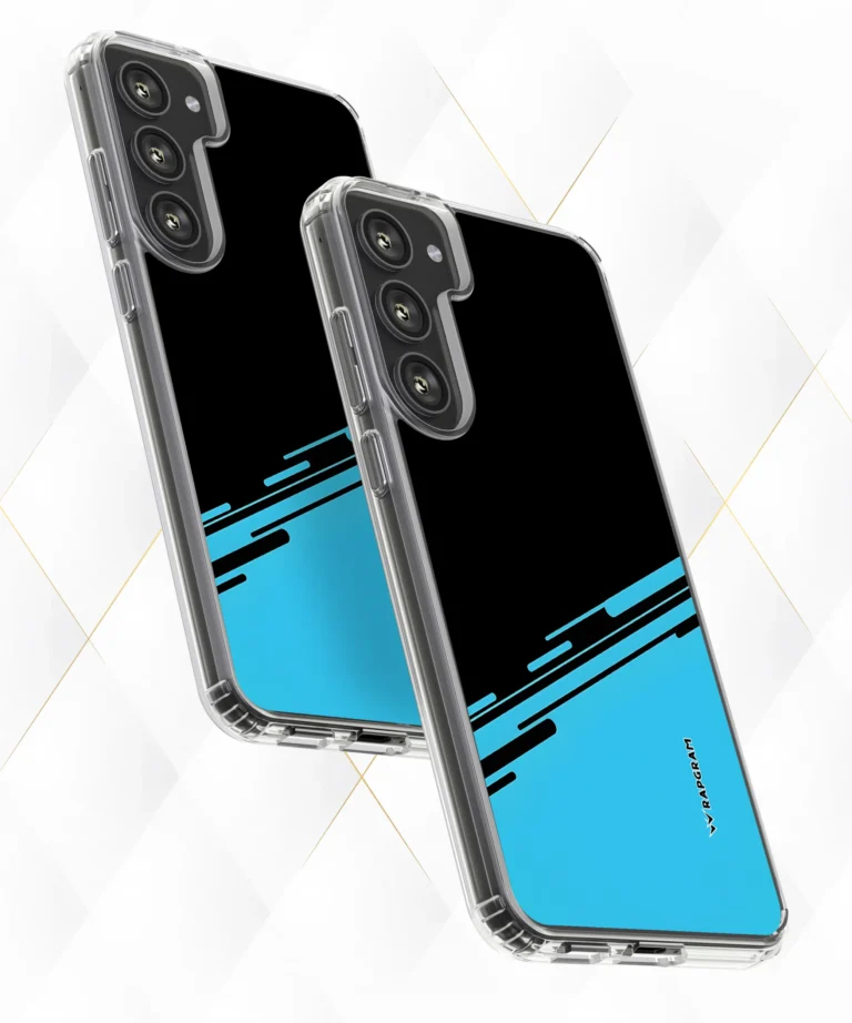 Blue and Black Silicone Case