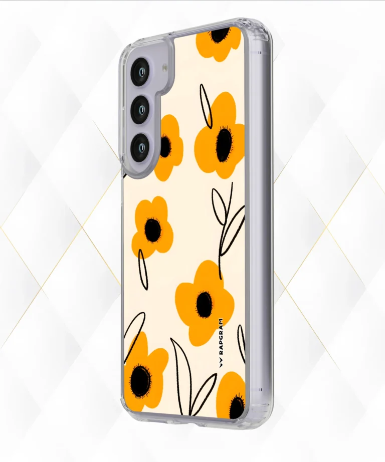 Orange Flowers Silicone Case