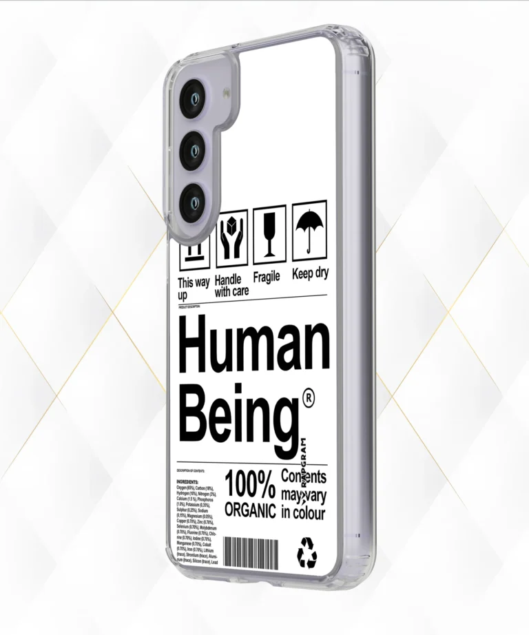 Human Being White Silicone Case
