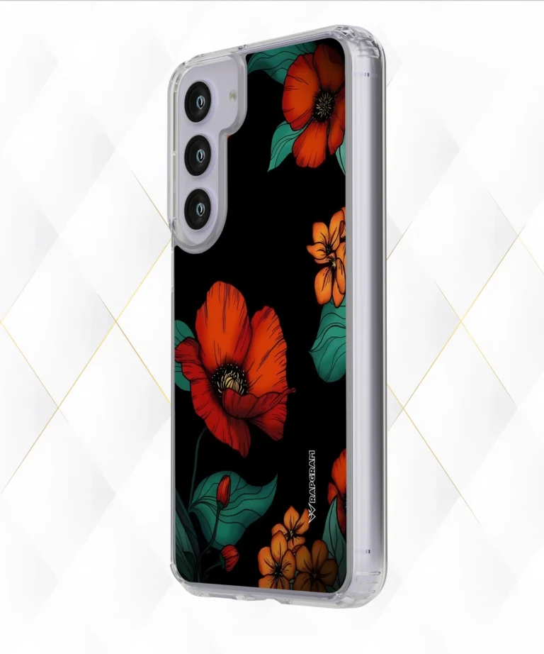 Dark Floral Silicone Case