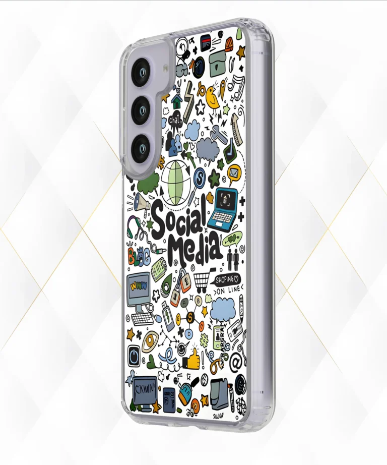 Social Media Color Silicone Case