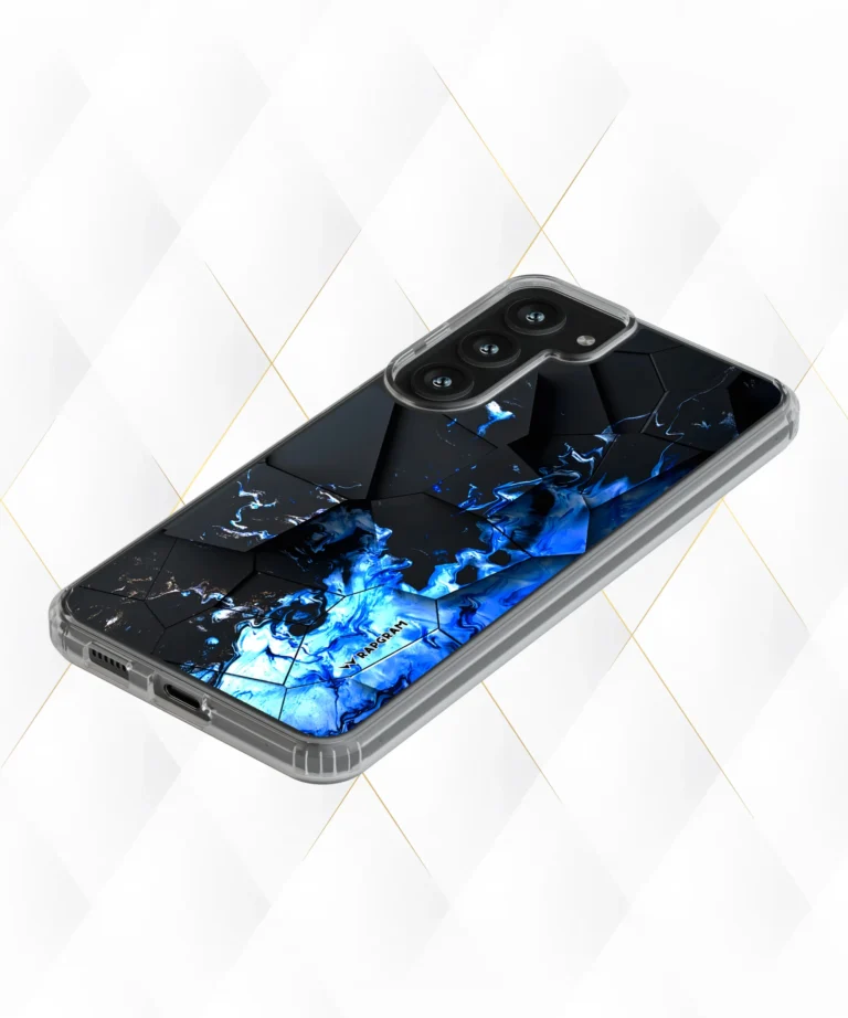 3D Blue Silicone Case