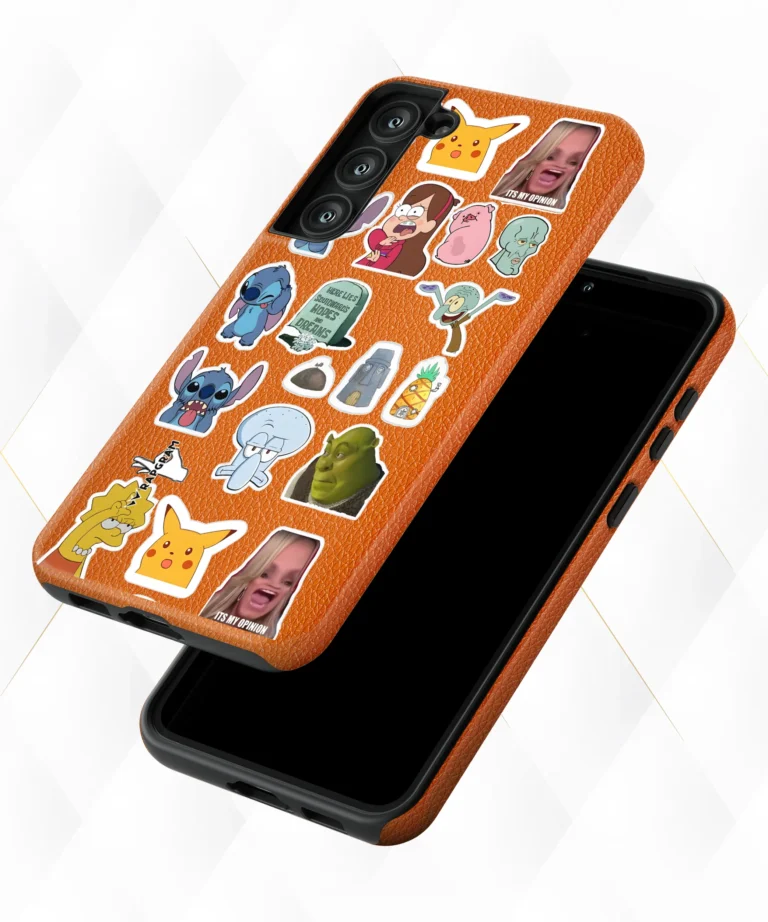 Toon Opinion Peach Leather Case