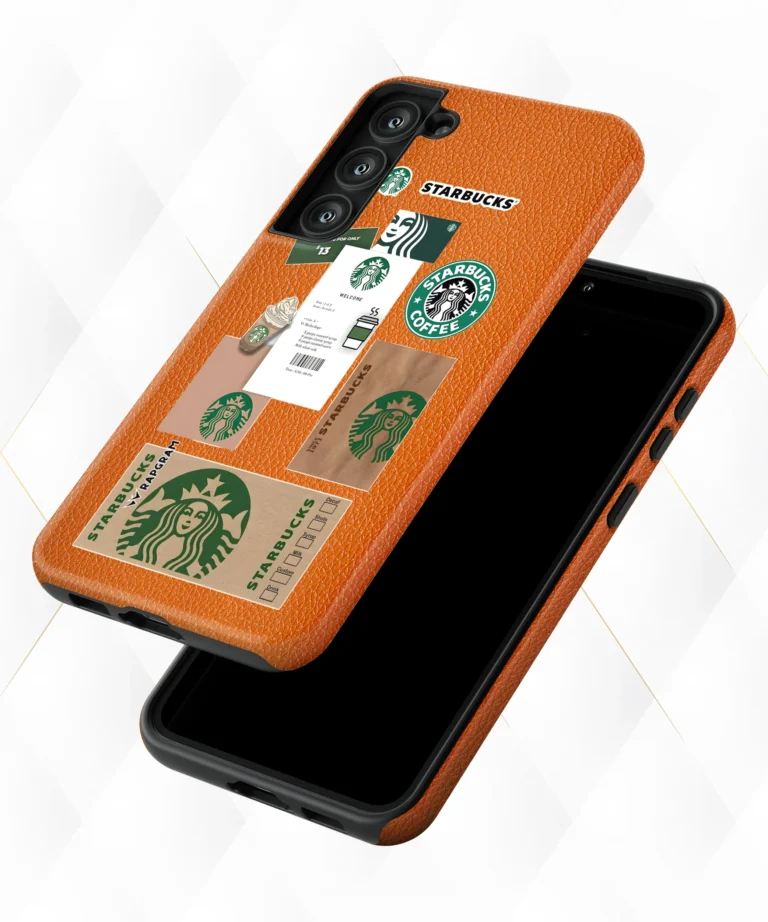 StarBucks Order Peach Leather Case