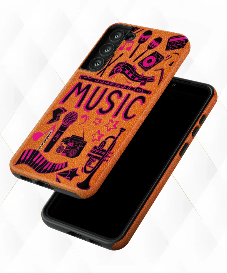 Music Connect Peach Leather Case