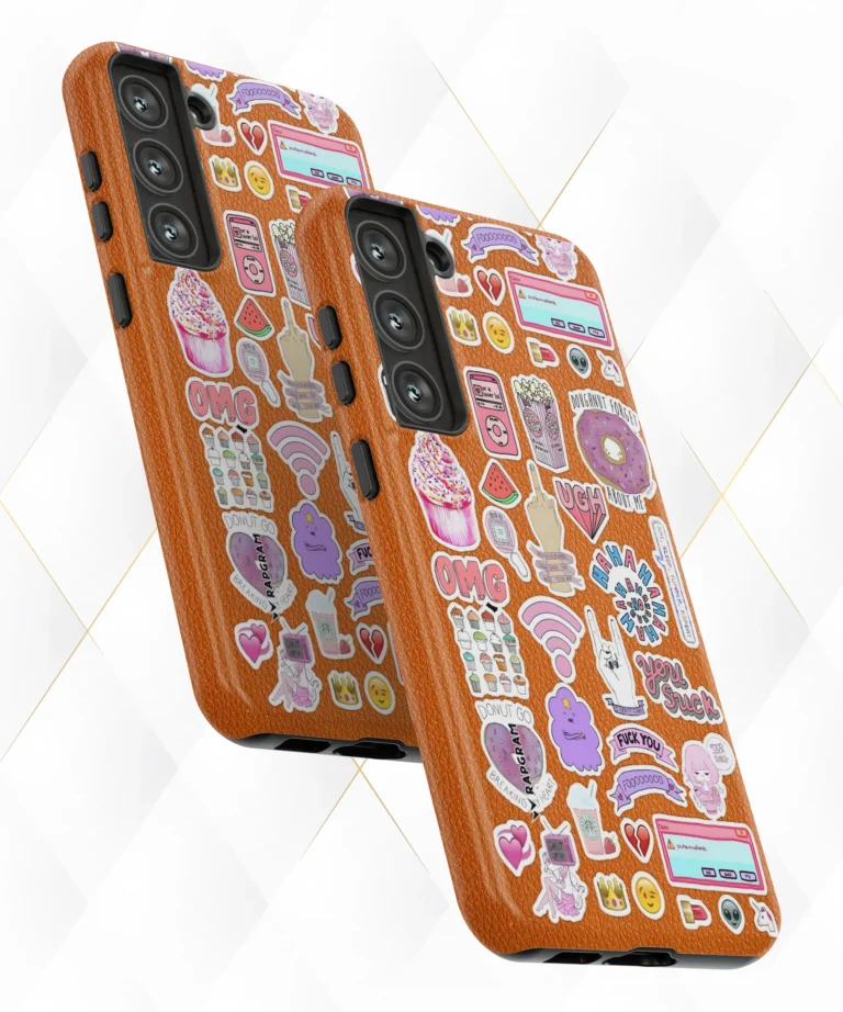 OMG Flip Peach Leather Case