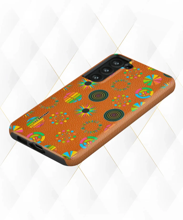 Trippy Figures Peach Leather Case