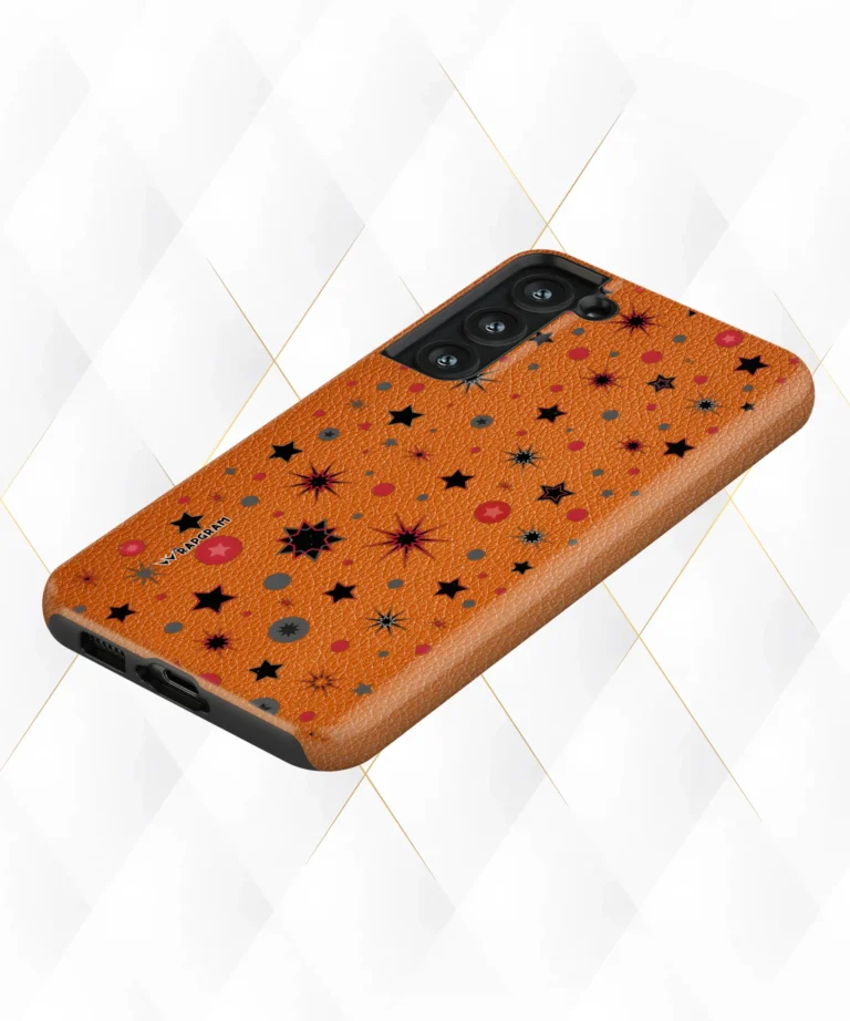 RedStars Peach Leather Case