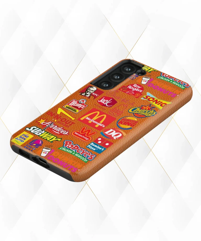 Fastfoods Peach Leather Case