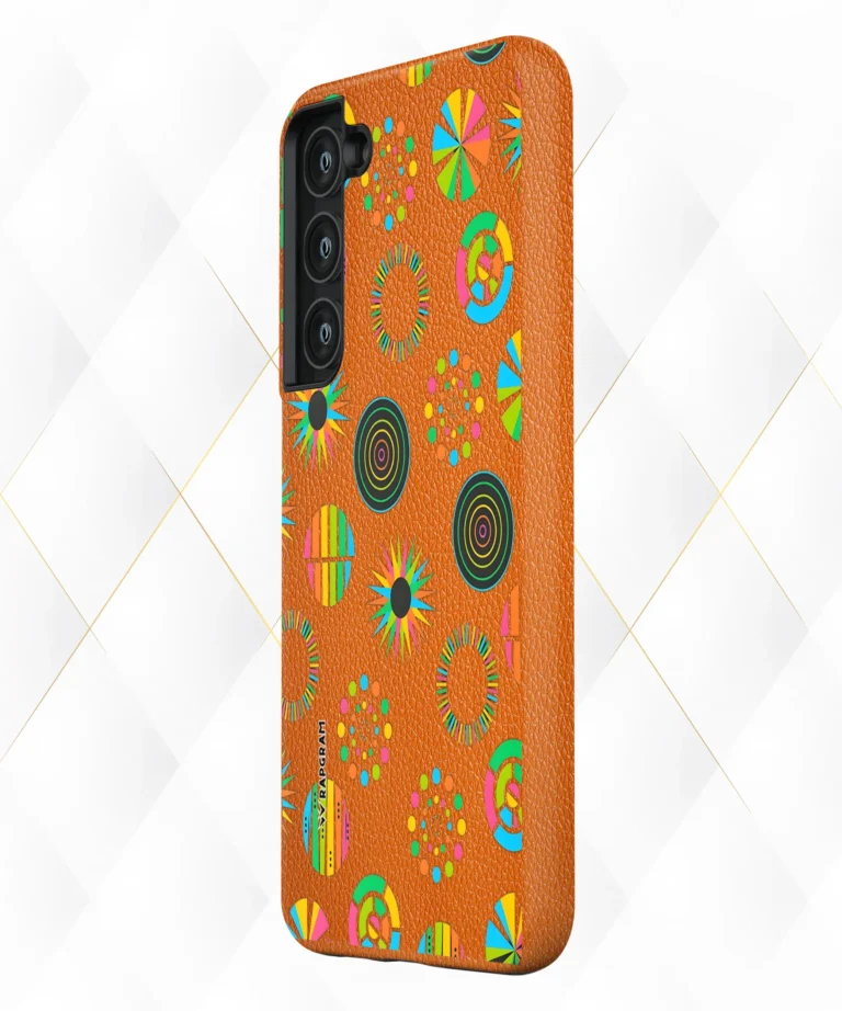 Trippy Figures Peach Leather Case