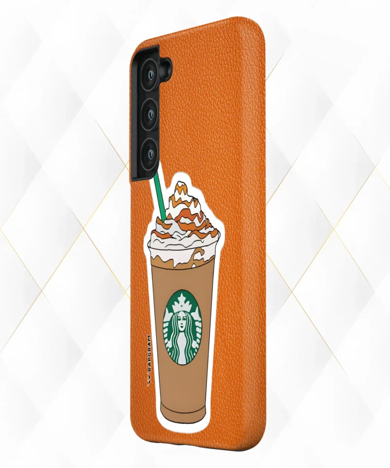 Starbucks Drink Peach Leather Case