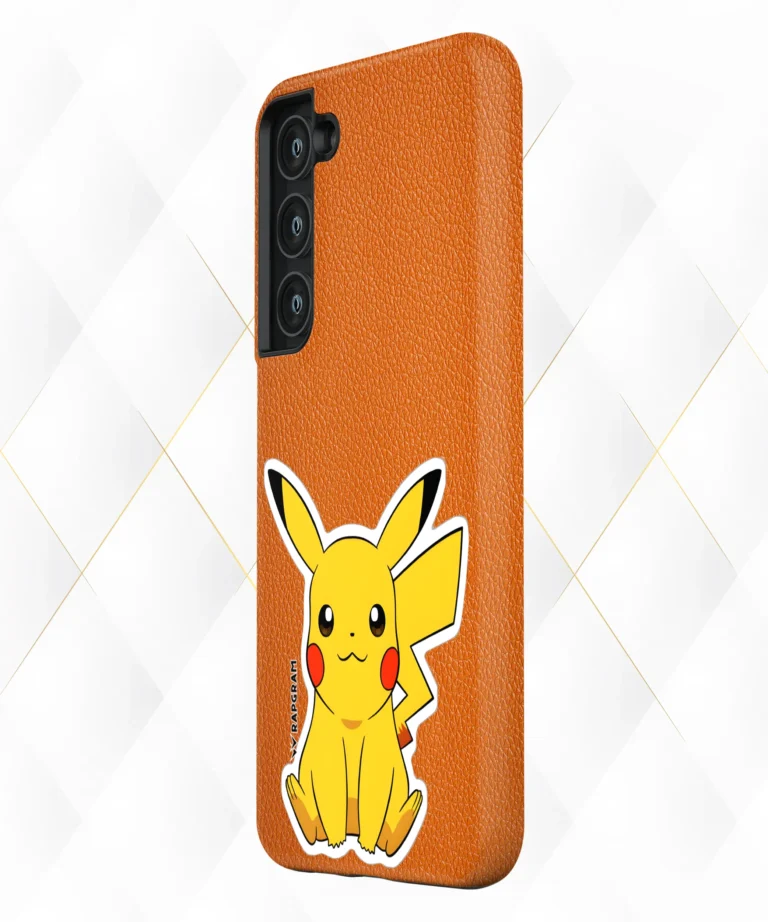 Pikachu Peach Leather Case