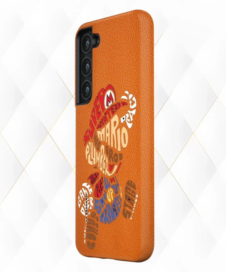 Mario Staged Peach Leather Case