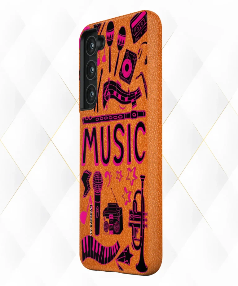 Music Connect Peach Leather Case