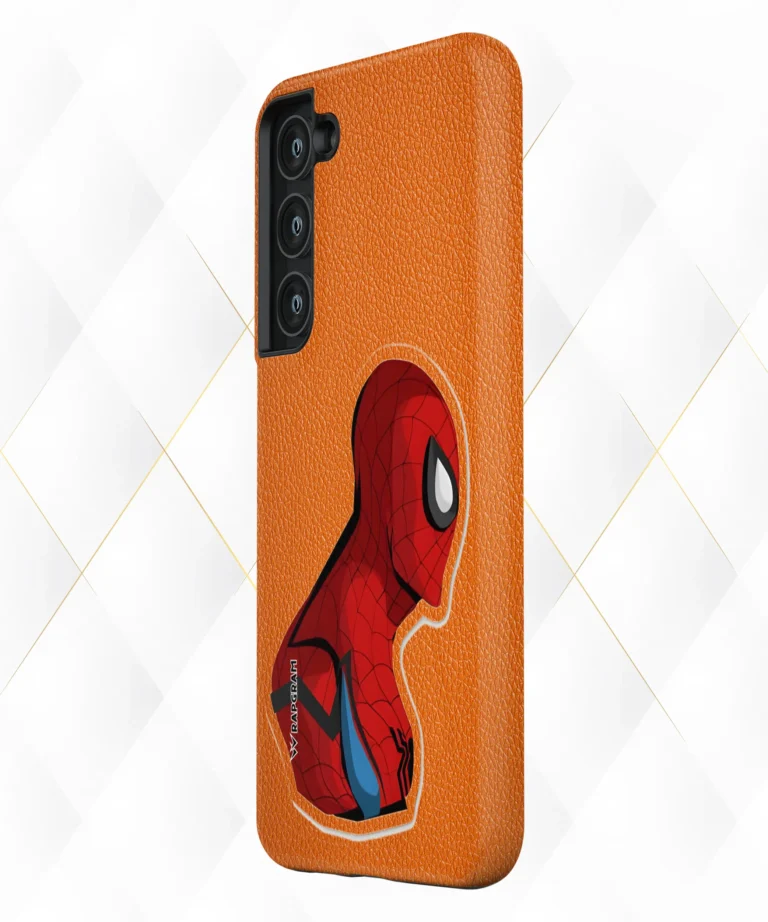 Spider View Peach Leather Case